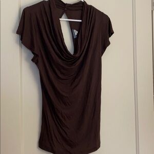 2 for 15 NWT Vizio brown blouse with open back